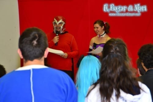 i presentatori della gara di Cosplay